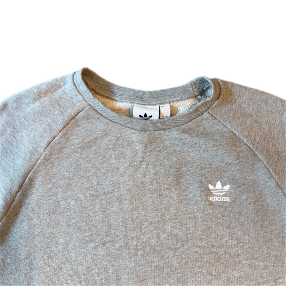 Adidas Men's Crewneck Sweater in Light Gray - Picture 2 of 6